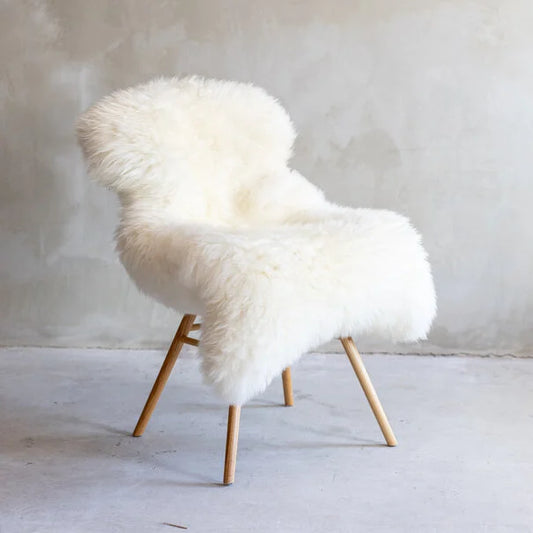 Schapenvacht naturel / wit X-Large